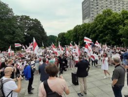 Марш салідарнасці з Беларуссю ў Варшаве  