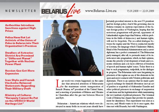 Belarus Live 15.01.2009
