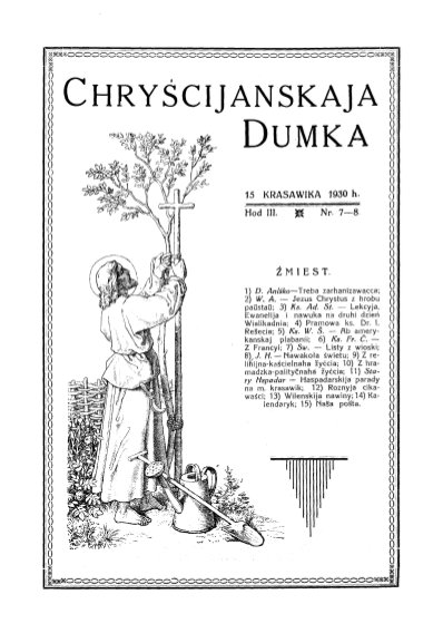 Chryścijanskaja Dumka 7-8/1930