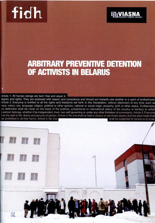 Arbitrary Preventive Detention of Activists in Belarus