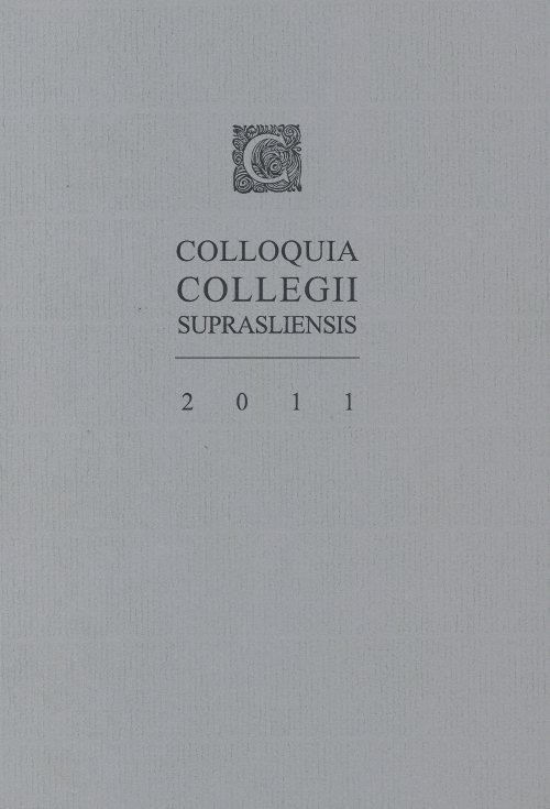 Colloquia Collegii Suprasliensis Tom I