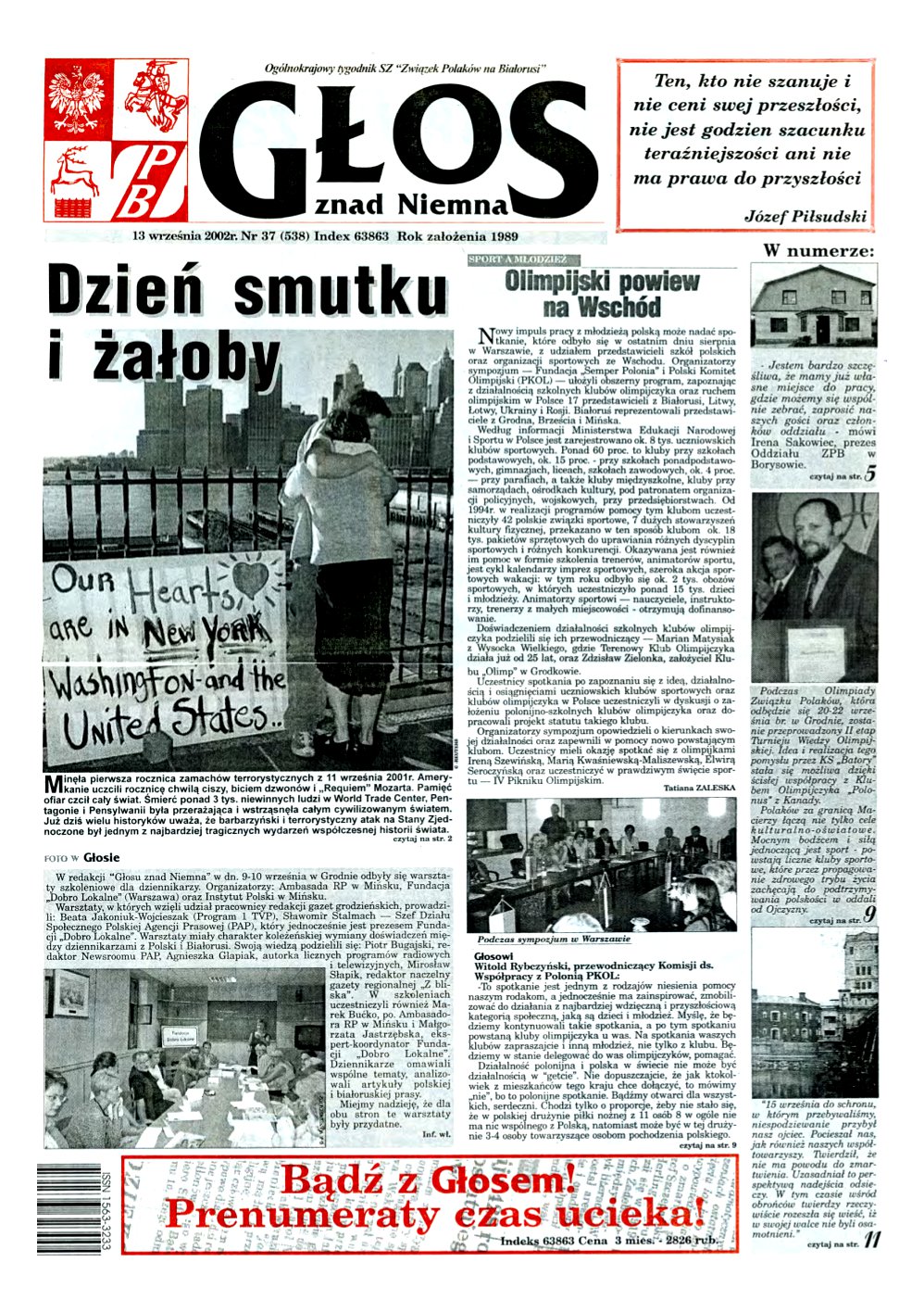 Głos znad Niemna 37 (538) 2002