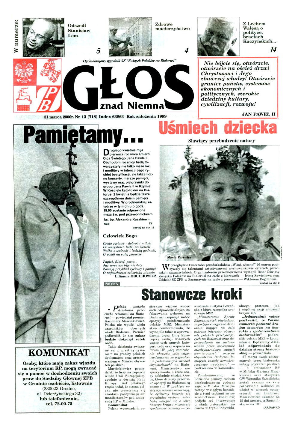 Głos znad Niemna 13 (718) 2006