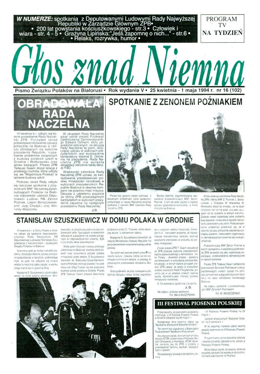 Głos znad Niemna 16 (102) 1994