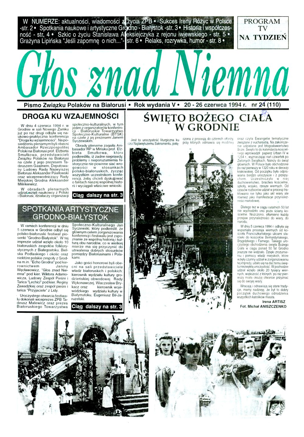 Głos znad Niemna 24 (110) 1994