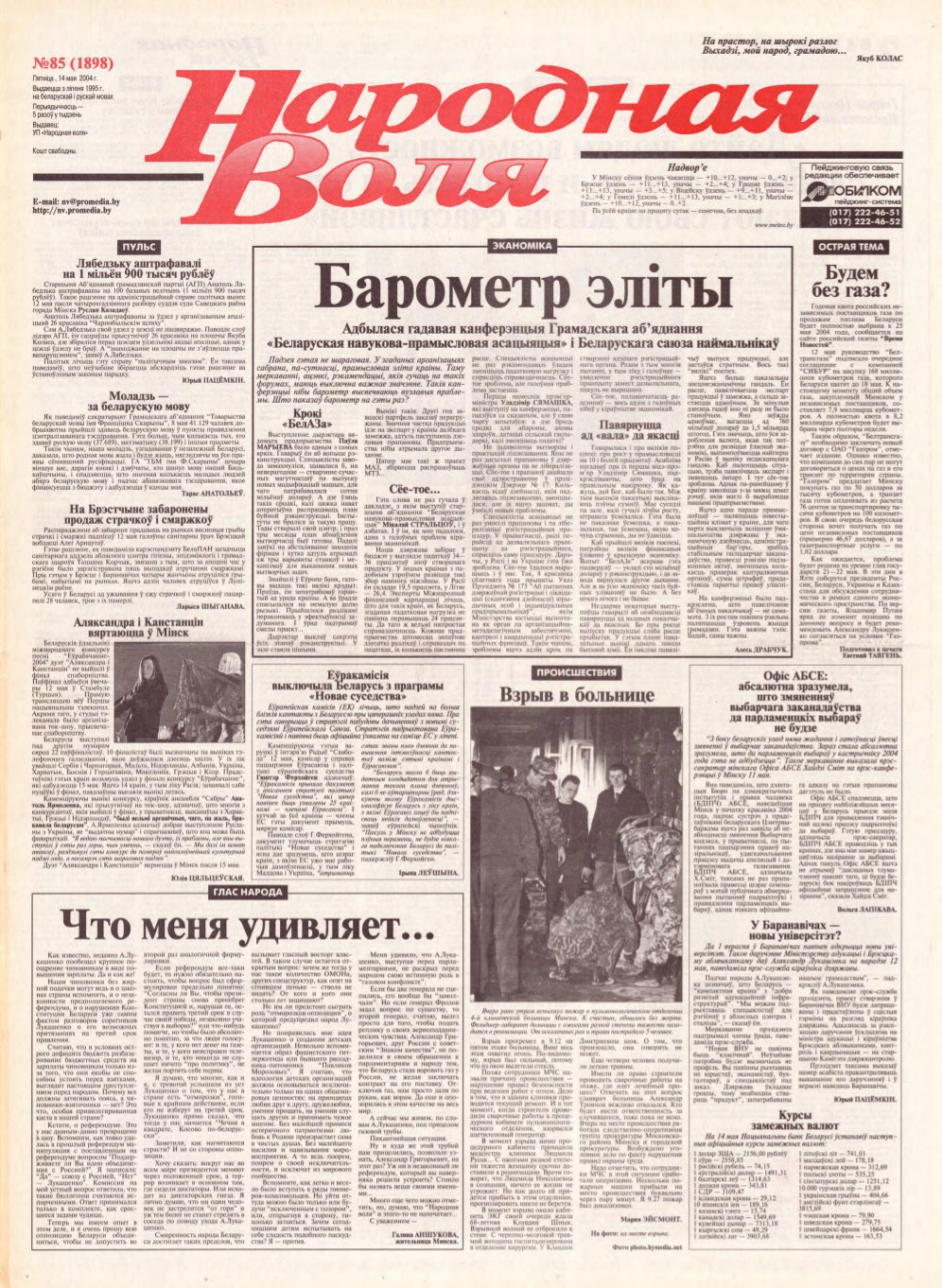 Народная Воля 85 (1898) 2004