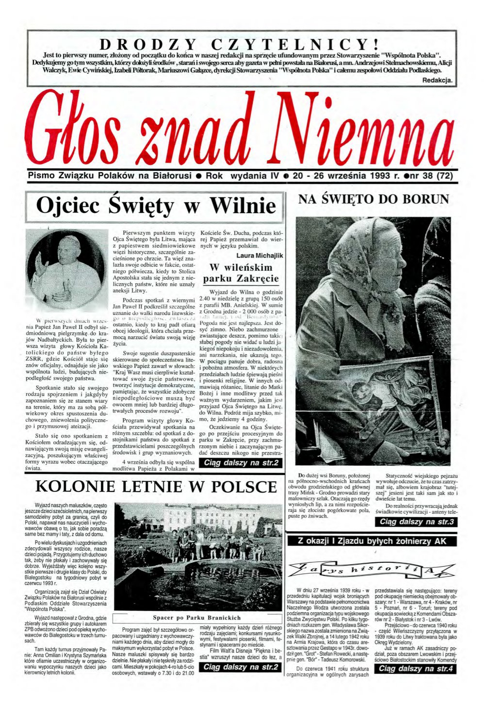 Głos znad Niemna 38 (72) 1993