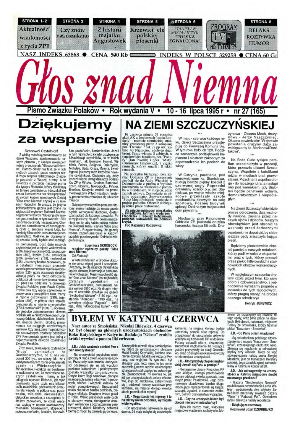 Głos znad Niemna 27 (165) 1995