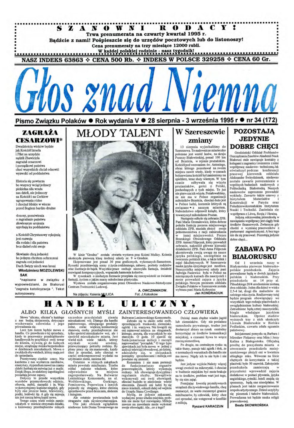 Głos znad Niemna 34 (172) 1995