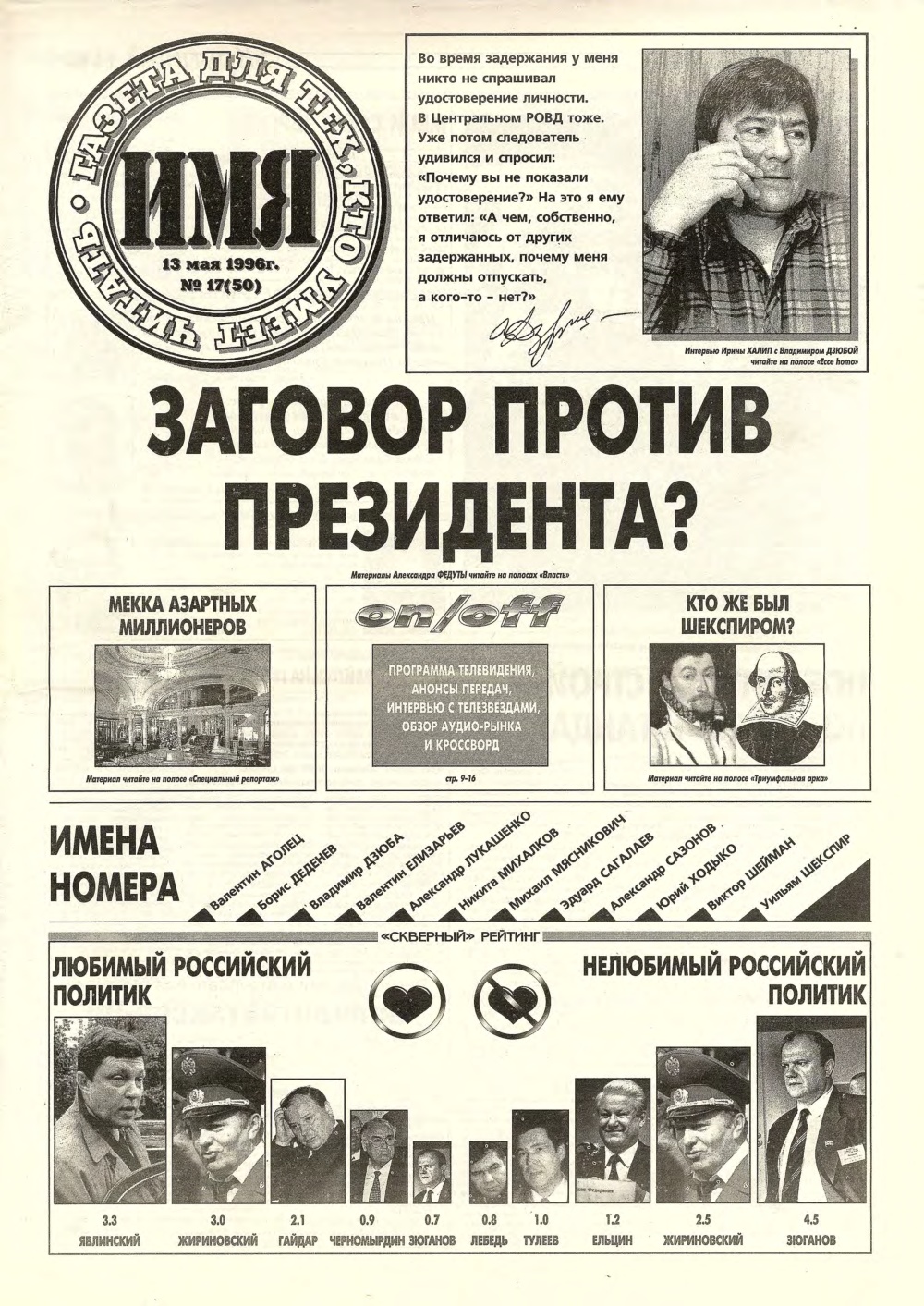 Имя 17 (50) 1996