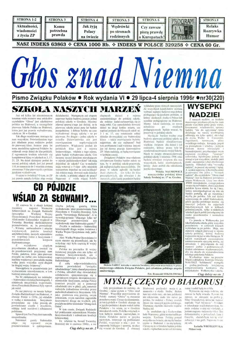Głos znad Niemna 30 (220) 1996