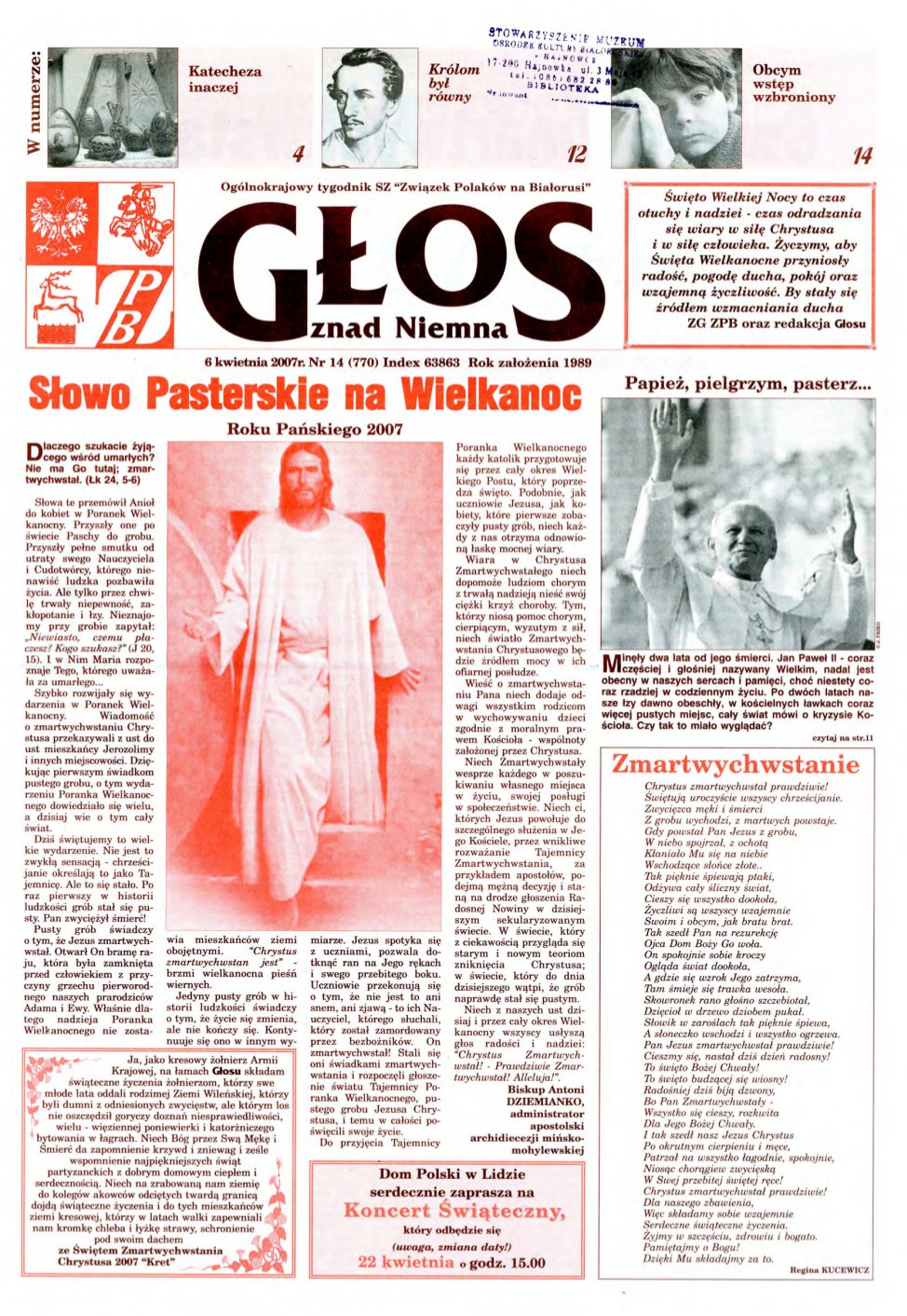 Głos znad Niemna 14 (770) 2007