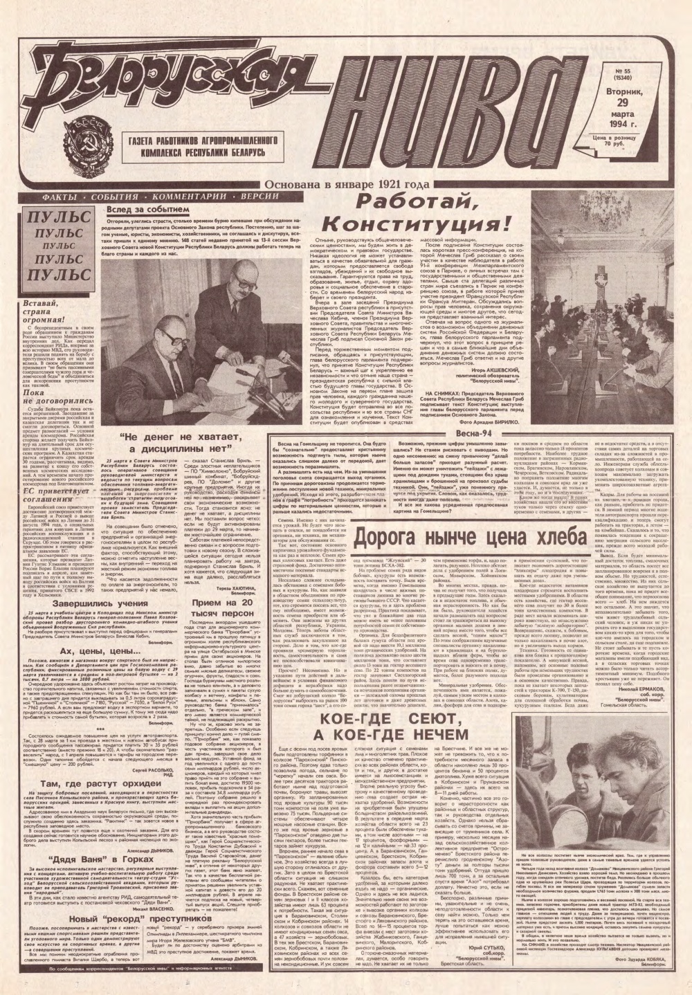 Белорусская нива 55 (15340) 1994