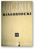 Rocznik Białostocki, Tom IV