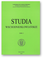 Studia Wschodniosłowiańskie, Tom 3