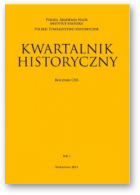 Kwartalnik Historyczny, Rocznik CXX nr 1/2013