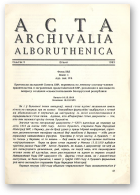 Acta Archivalia Alboruthenica, 3