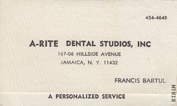 Візытоўка Франціша Бартуля