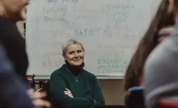 «Трывушчасць – найлепшая рыса нашага народу». Святлана Курс правяла адкрыты ўрок беларускай мовы