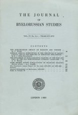 The Journal of Byelorussian Studies Vol. IV, No. 3-4 - Years XV-XVI