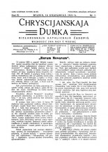 Chryścijanskaja Dumka 7/1931